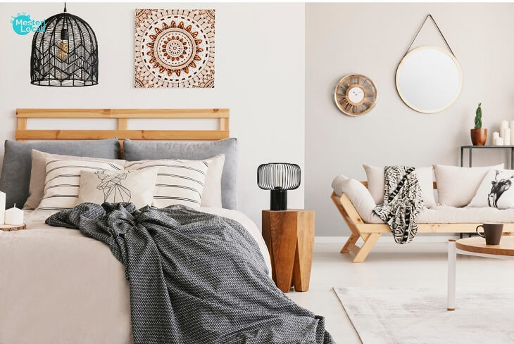 dormitor hygge decomandat dormitor hygge canapea patura pat gri patura canapea