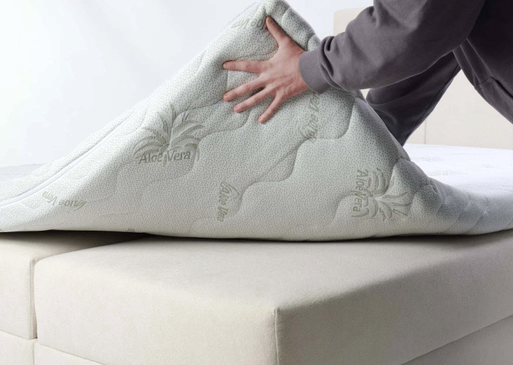 topper saltea culoare beige