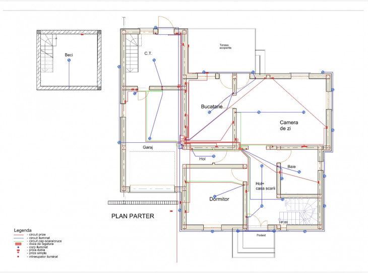 Plan instalație electrică