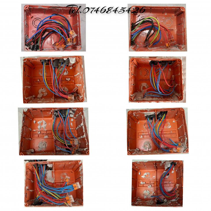 Instalație electrica la o casă, la roșu